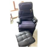 Swivel chair with ottoman and massaging mat