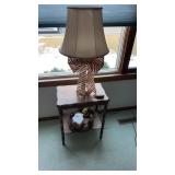 Wooden side table  approximately  18 x 11.5 x