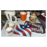 Miscellaneous kitchen items.  Cookie jar , coffee