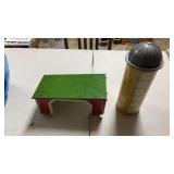 Metal (tin?) Barn and silo and shed