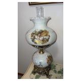 Beautiful hurricane lamp/Queen Ann