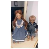 Girl and boy dolls. Plastic
