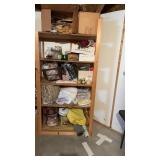 Contents of shelves from post to post: some glass