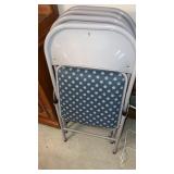 4  padded folding chairs
