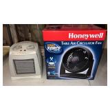 Honey well table top fan in box and  windmere