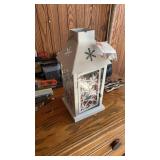 Holiday lantern with candy canes