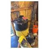 Empty barrel scrap metal , wood pieces and more