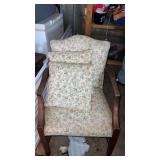 Decorative chair with 2 pillow  has some staining