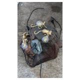 Wood chunk with decorative lights untested