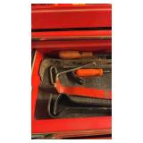 3 shelfï¿½s of tools including prybars and more