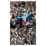 Metal Outdoor yard art pig and dog