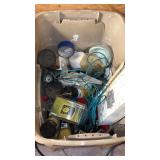 2 totes with miscellaneous wires , jumper cables
