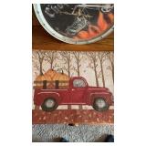 2 table mats and curtains