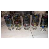 Stained glass window pint  beer glasses