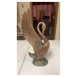 Ceramic Swan Statue , Approx 15ï¿½ Tall