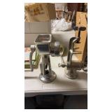 2 vintage meat grinders