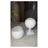 Milk glass decorative bowls