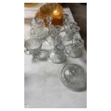 Lot of glass including candle holders and more