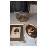 Imperial cut glass sawtooth scalloped rim gold