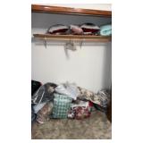 Closet with bedding and more