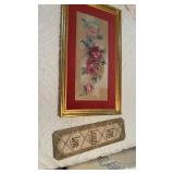 Picture with fabric live laugh love sign