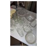 Small mugs and wine glasses  bowls platter and