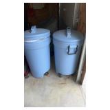 2 garbage cans