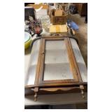 Glass and wood trinket shelf 27ï¿½x21ï¿½x6ï¿½