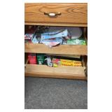 Cupboard of  lean mean, fat, grilling machine,