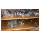 Miscellaneous  Clear glass dishes and salt and