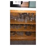 Large  group of clear glassware