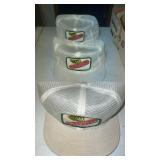 3 Used Vintage White Dekalb Seeds Mesh Caps