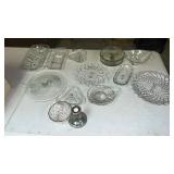 12 Pieces Cut Glass, Bowls, Relish Dishes,