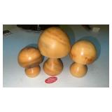 3 Wood Mountain Wood Products Toadstools