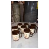 8 Thermo serv wheat pattern insulated mugs