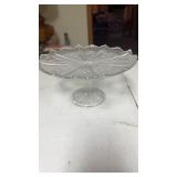 Glass Pedestal Cake Plate , Approx 5 ï¿½ Tall