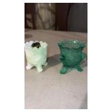 Forget me knot toothpick holder and Kanawha slag