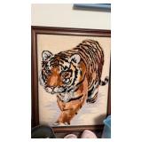 2 pictures tiger and girl