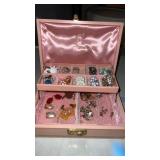 Jewelry box with Miscellanious clip earrings
