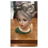 Lady head vase