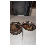Silver plate platter and bowl