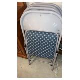4  padded folding chairs
