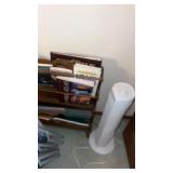 Oscillating tower fan ,  wooden magazine rack