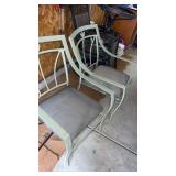 2 metal patio chairs