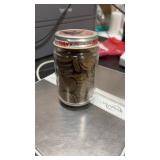 Small Glass Jar 1930s Unsearched Pennies 1 Pound