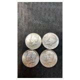 4.  1965  Kennedy half dollars 40% silver