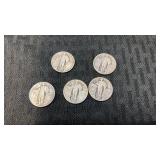 1925,1926,1929 and 1930  standing liberty