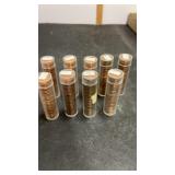 9 Tubes 1960s D Pennies , Approx 50 per Tube
