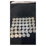 40 ï¿½ 1964. Silver quarters