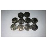 10 Eisenhower $1 coins
